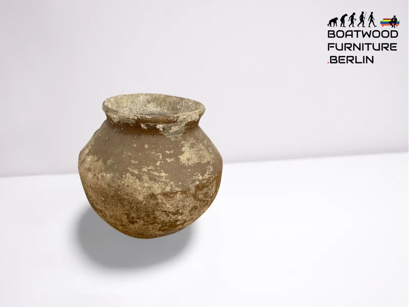 Boatwood by WMK # Sehr schöne antike Bodenvase / Wasserbehälter von der Insel Bali, ca. 100 Jahre alt, aus Terracotta mit Alterspatina