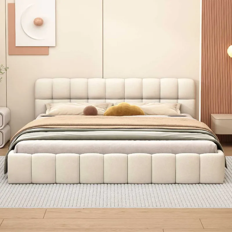 Yelenaro Polsterbett 160x200 – Modernes Bubble Bett mit Lattenrost & Kopfteil