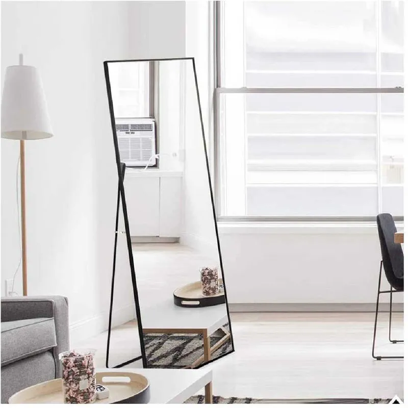 Yelenaro Standspiegel 150×40 cm – Rechteckiger Spiegel mit Metallrahmen
