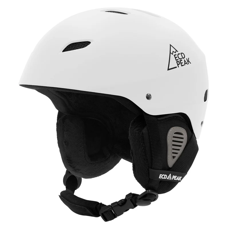 ECD Germany | Skihelm für Herren und Damen L (58-61 cm) Weiß Snowboardhelm mit Belüftungssystem & Skibrillenhalter, optimaler Schutz & Tragekomfort