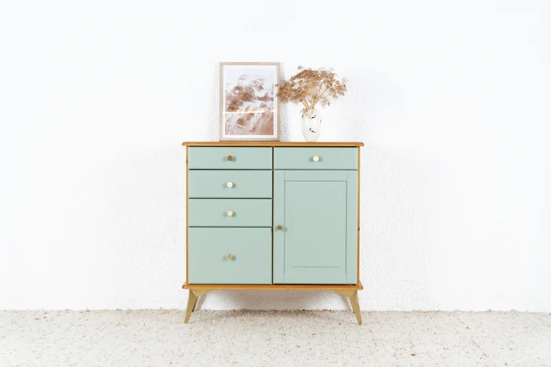 Vintage Kommode Massivholz Kiefer Schubladenkommode Schrank