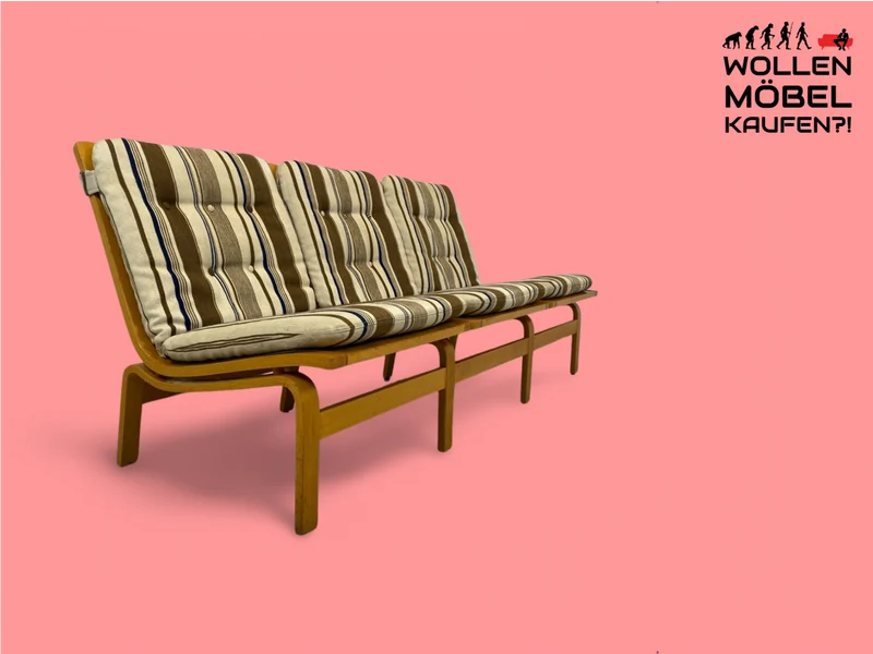 WMK Formschönes, minimalistisches und sehr gut erhaltenes skandinavisches Designerssofa von Karl-Erik Ekselius für JOC Vetlanda