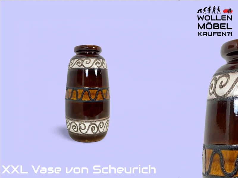 WMK Besonders schöne und sehr gut erhaltene XXL (54cm) Mid-Century Keramik Vase Modell 284-53 von Scheurich