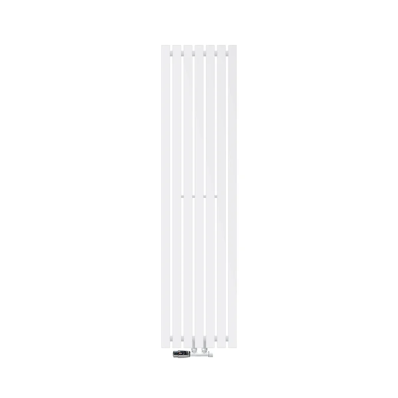 Badheizkörper Stella 370x1400 mm Weiß mit Wand Anschlussgarnitur