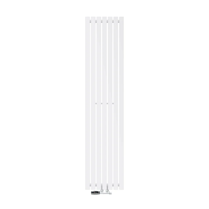 Badheizkörper Mittelanschluss 370x1600 mm Weiß mit Wand Thermostatventil LuxeBath