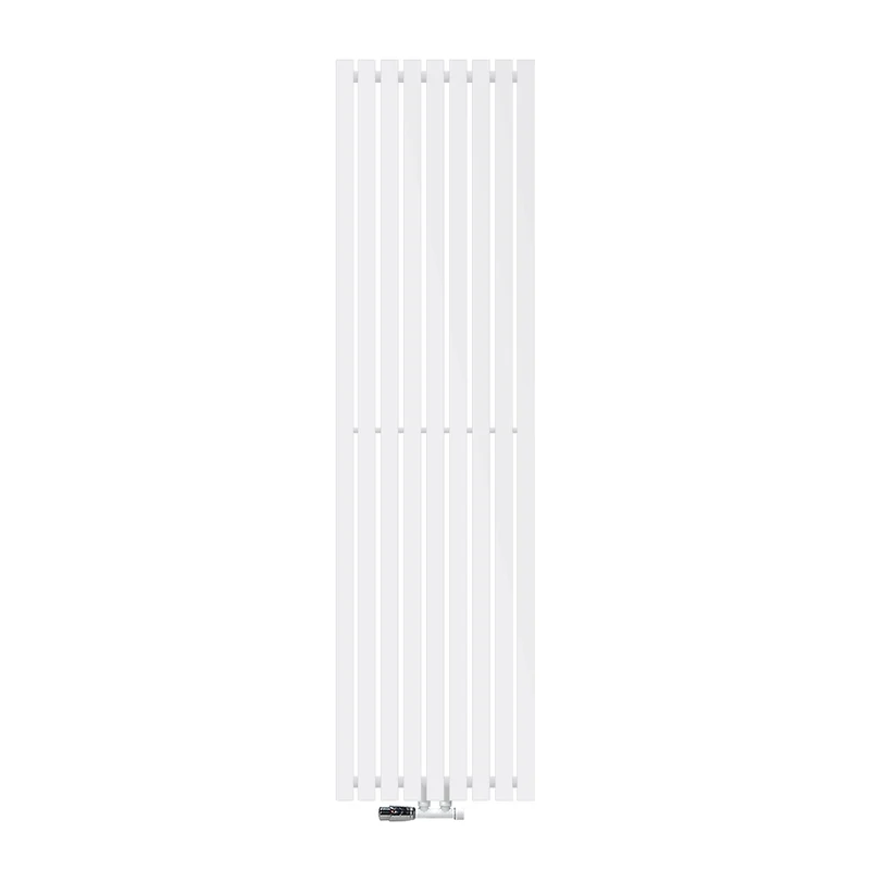 Badheizkörper Mittelanschluss 480x1800 mm Weiß mit Wand Anschlussgarnitur LuxeBath