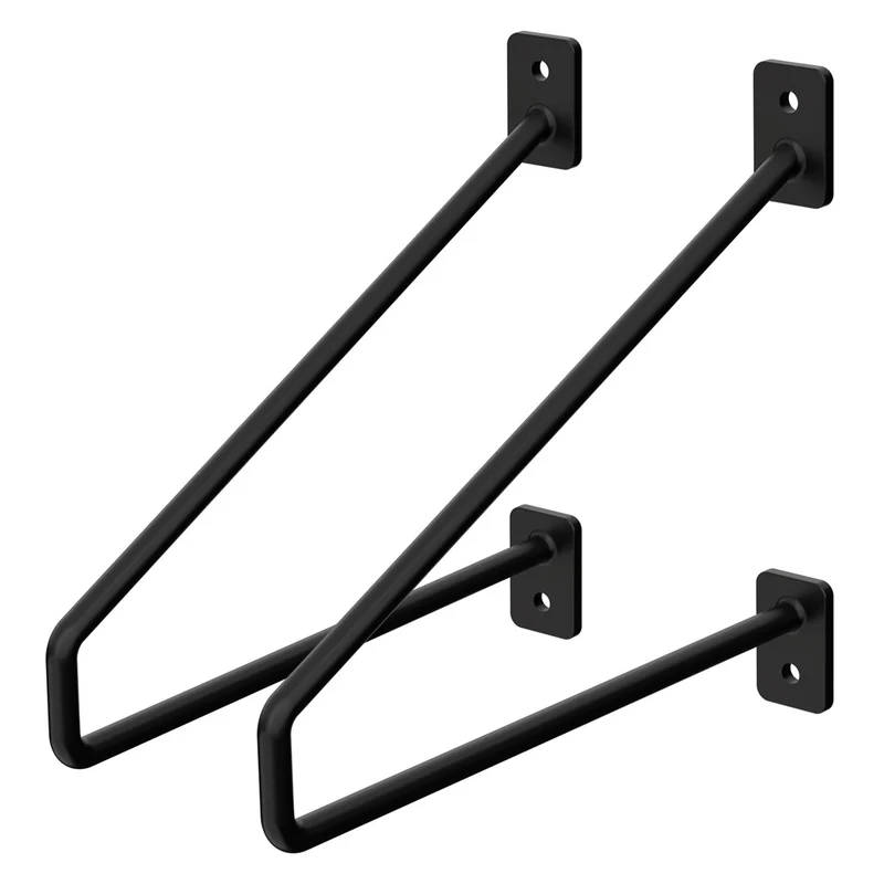ML-Design | Wandkonsole 2er Set aus Stahl Haarnadel Regalhalterungen