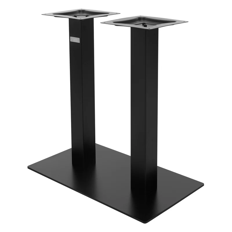 ML-Design | Tischgestell Schwarz Höhe 72cm Stahl pulverbeschichtet Bodenplatte