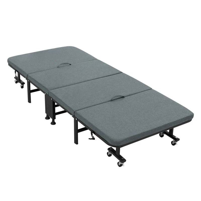 ECD Germany | Klappbares Gästebett mit Matratze, rollbar, für Kinder & Erwachsene bis 200kg belastbar