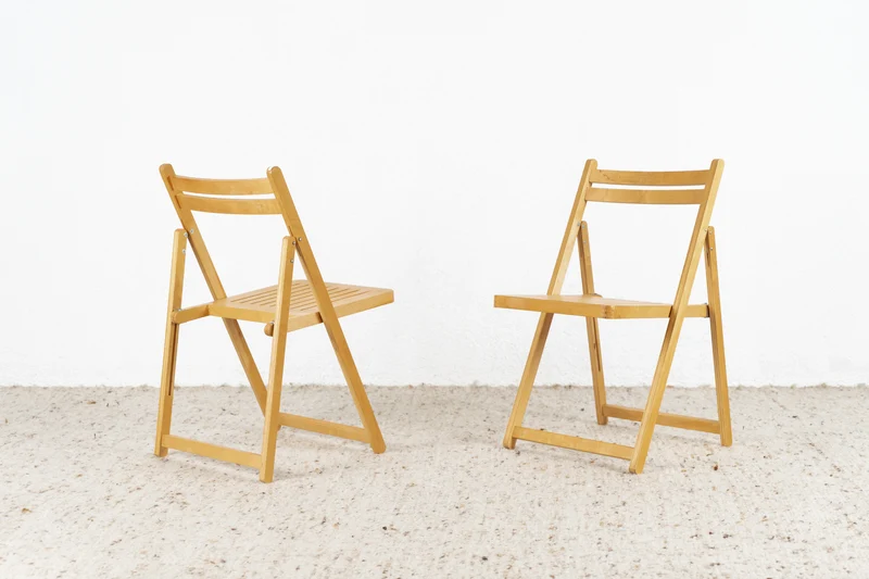 2er Set Vintage Stühle Klappstühle Holz Balkonstühle Terrasse