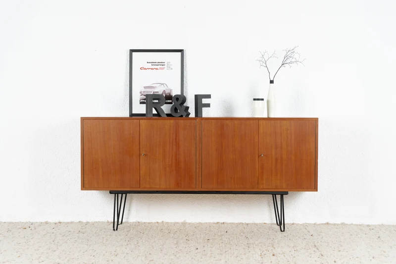 Vintage Sideboard Kommode Mid Century Holz Danish Teak Tv Board 60s