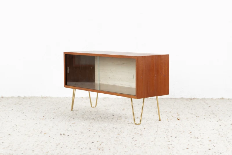 Vintage Kommode Teak Vitrine Sideboard Mid Century Holz