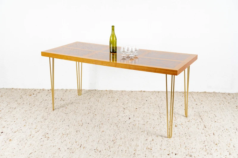 Vintage Tisch Esstisch Küchentisch Schreibtisch 60s DDR Mid Century Holz
