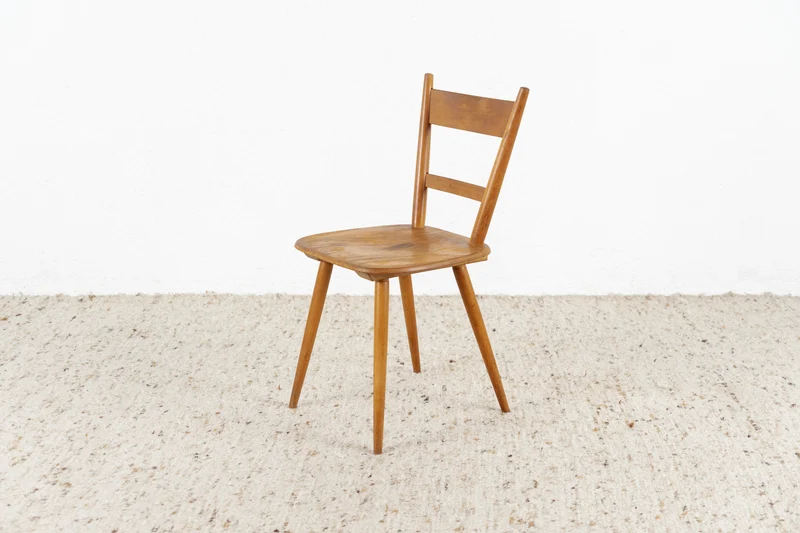 Vintage Holzstuhl Küche Esstisch Mid Century Massivholz