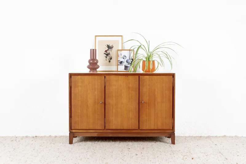 Vintage Kommode Sideboard Schrank Holz Creme Schreiner Patina
