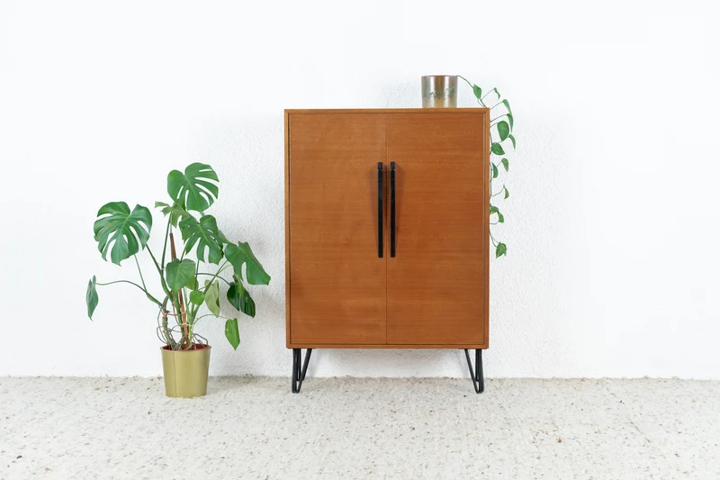Vintage Kommode Schrank Holz Mid Century 1960er