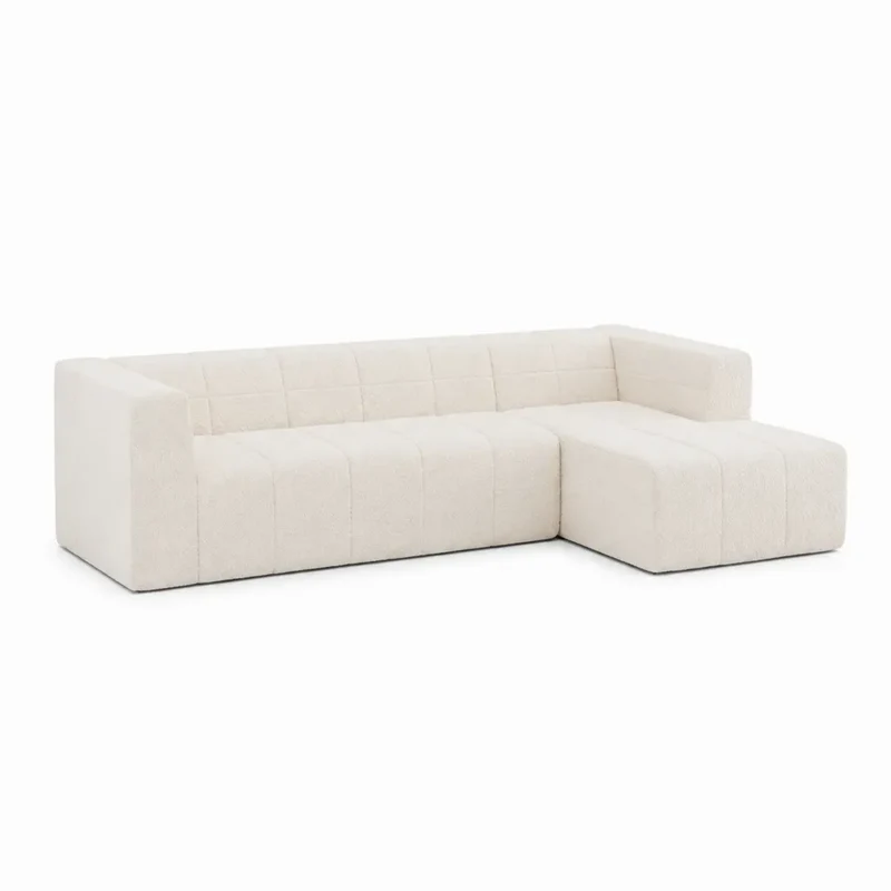 Ecksofa aus Stoff L-Form 290cm Beige