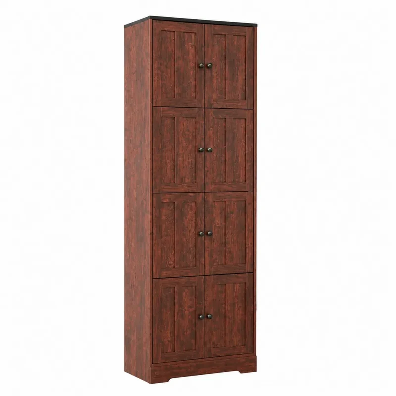 Schrank aus MDF-Holz mit 6 Türen Braun