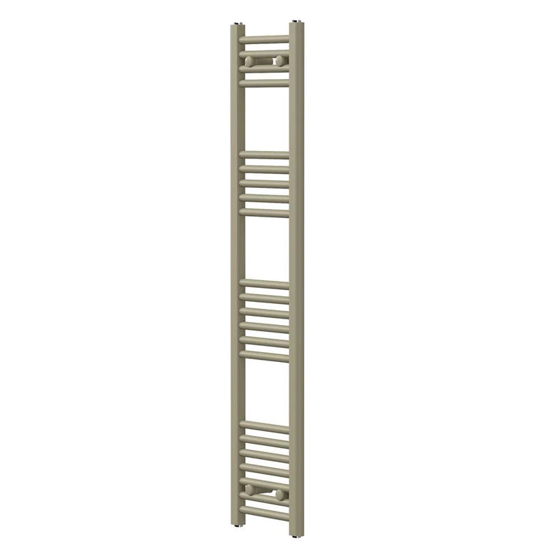 LuxeBath | Handtuchheizkörper Sahara gerade mit Seitenanschluss 300 x 1400 mm Stahl Beige Badheizkörper Handtuchtrockner Handtuchhalter für Badezimmer