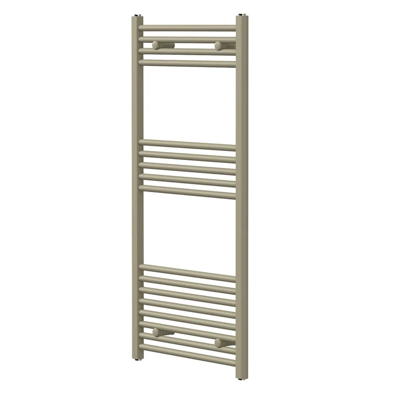 LuxeBath | Handtuchheizkörper Sahara gerade mit Seitenanschluss 600 x 1200 mm Stahl Beige Badheizkörper Handtuchtrockner Handtuchhalter für Badezimmer