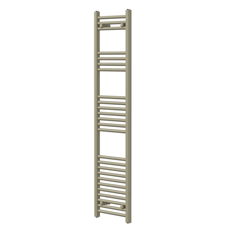LuxeBath | Handtuchheizkörper Sahara gerade mit Seitenanschluss 400 x 1500 mm Stahl Beige Badheizkörper Handtuchtrockner Handtuchhalter für Badezimmer
