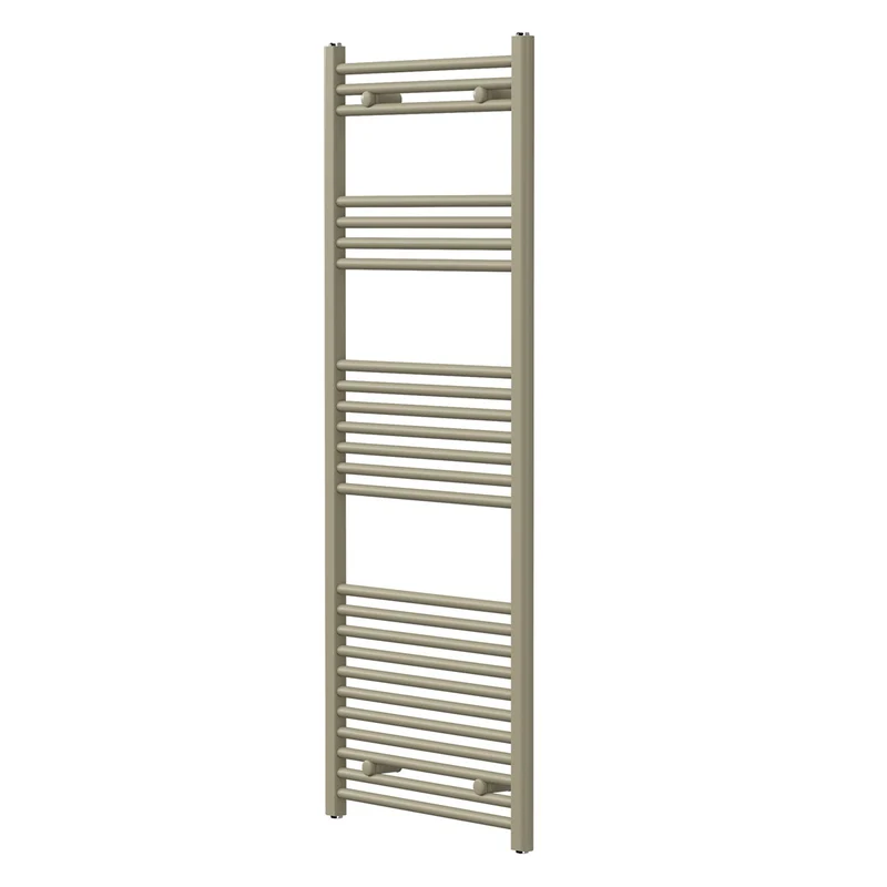 LuxeBath | Handtuchheizkörper Sahara gerade mit Seitenanschluss 600 x 1500 mm Stahl Beige Badheizkörper Handtuchtrockner Handtuchhalter für Badezimmer