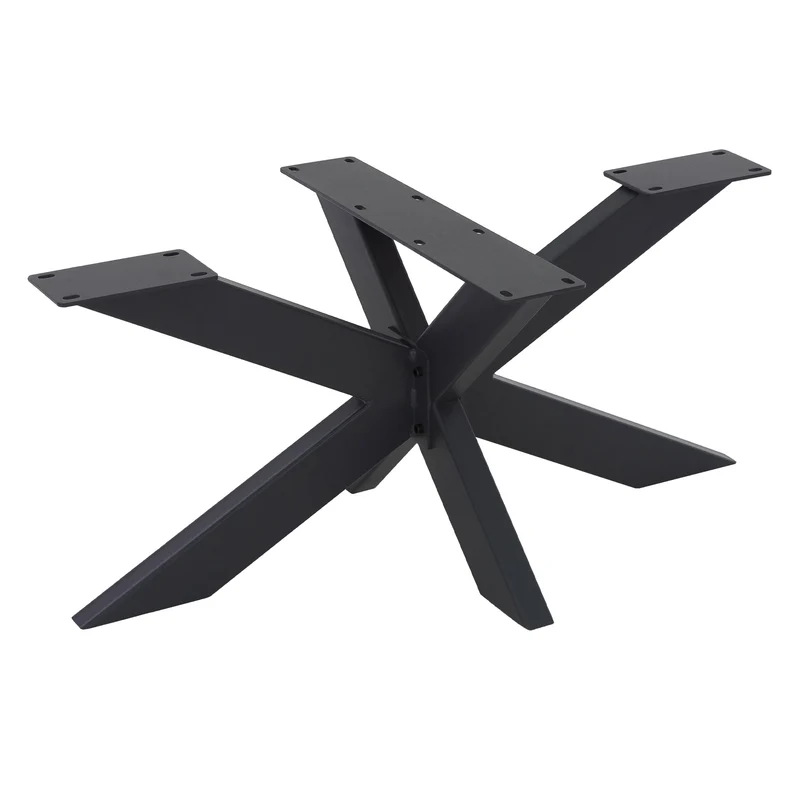 Tischbeine Tischgestell X-Design 98 x 58 x 43 cm Schwarz aus Metall ML-Design