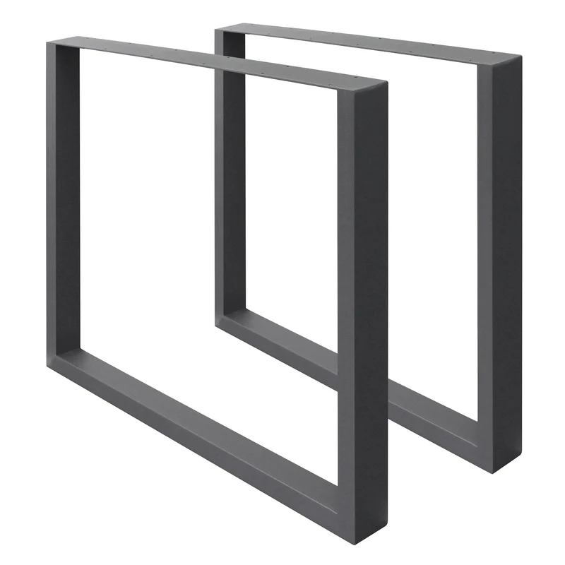 2x Tischbeine Tischkufen aus Vierkantprofilen 60x72 cm Anthrazit pulverbeschichtete Stahl