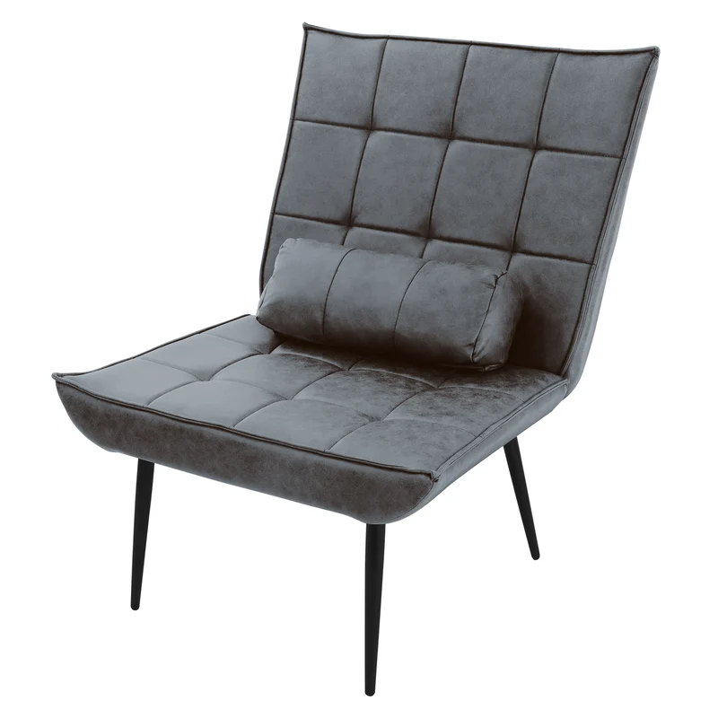 Relaxsessel Loungesessel aus PU-Leder mit Lendenkissen ML-Design