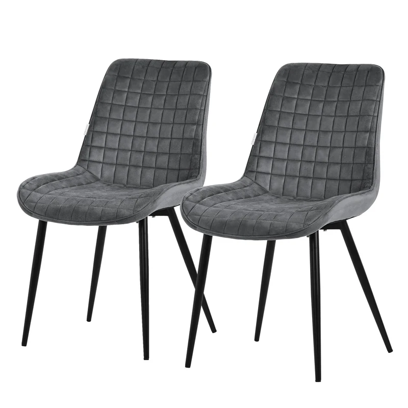 Esszimmerstuhl Set mit Rückenlehne Waffel Steppung ML-Design