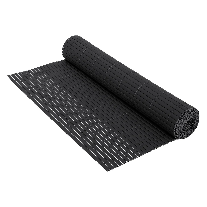 Sichtschutzmatte 90x600 cm Sichtschutzzaun Windschutz Balkonschutz PVC Anthrazit UV-beständig