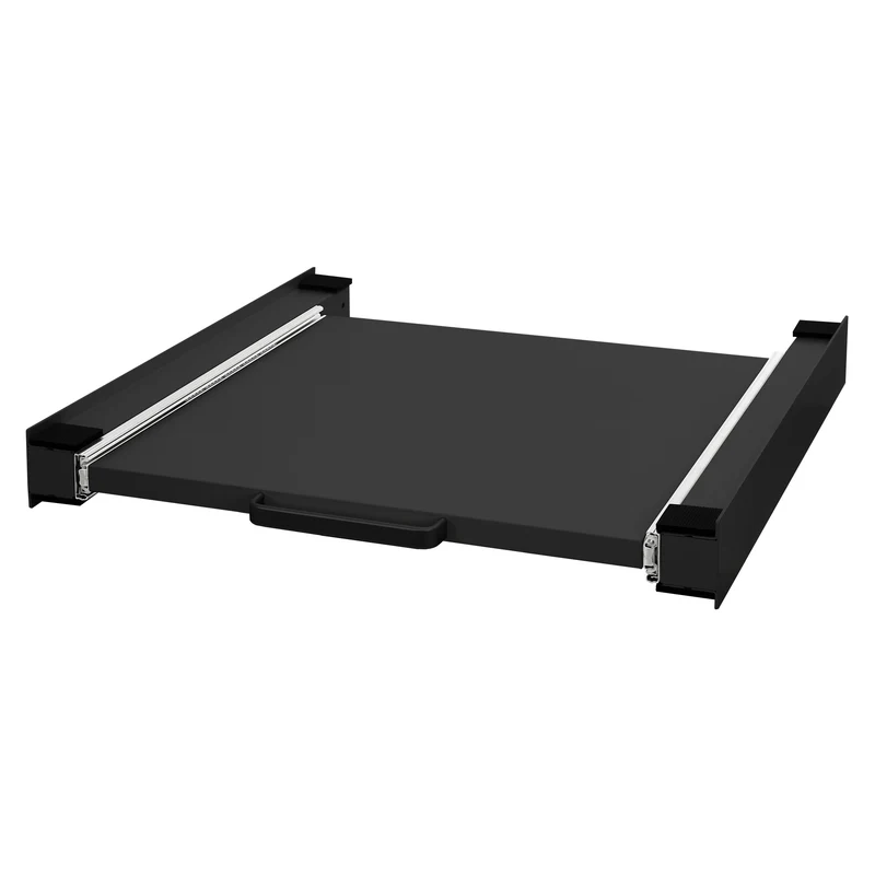 Zwischenbaurahmen für Waschmaschine Verbindungsrahmen mit ausziehbarer Ablage 60x60 cm in Schwarz ML-Design
