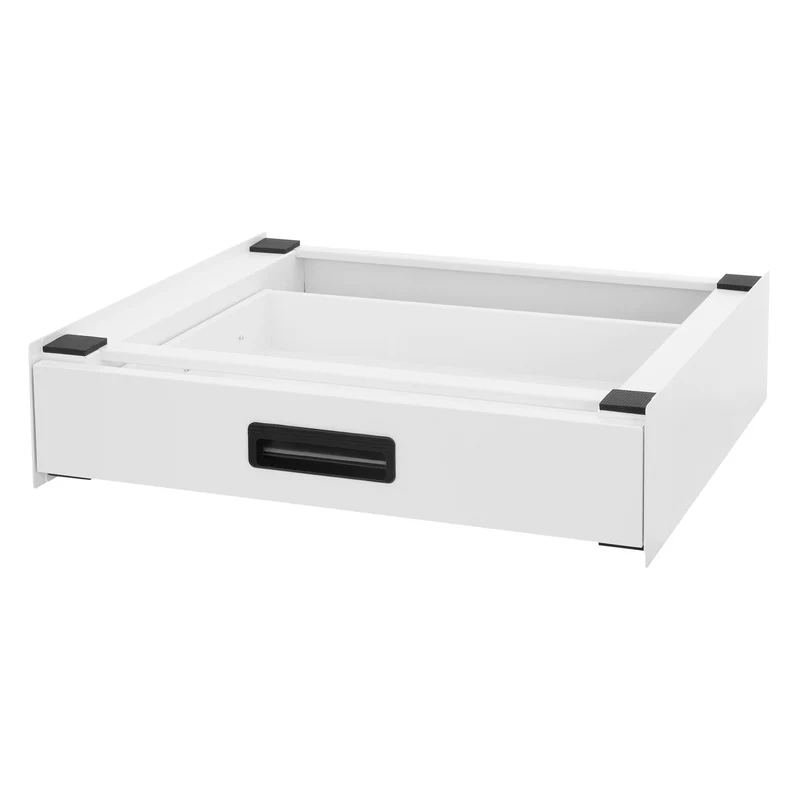 Zwischenbaurahmen für Waschmaschine Verbindungsrahmen mit Schublade 60,5x54 cm in Weiß ML-Design