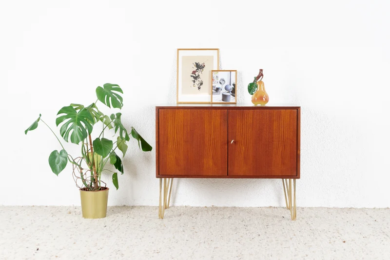 WK Möbel Vintage Kommode Sideboard Holz Teak Mid Century