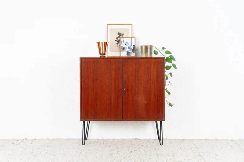 WK Möbel Vintage Kommode Schrank Mid Century Holz Teak Sideboard