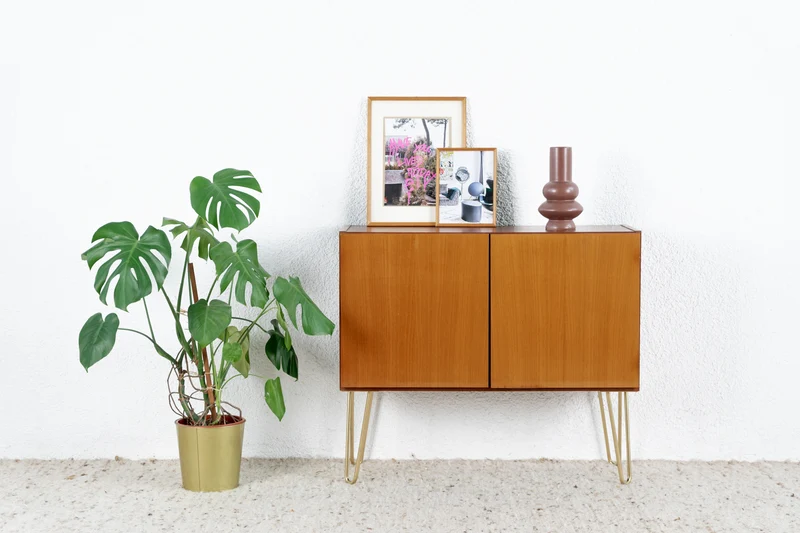 Vintage Kommode Sideboard Holz Teak DDR Mid Century