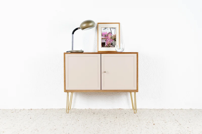 Vintage Kommode Schränkchen Tv Sideboard Holz Nuss Mid Century