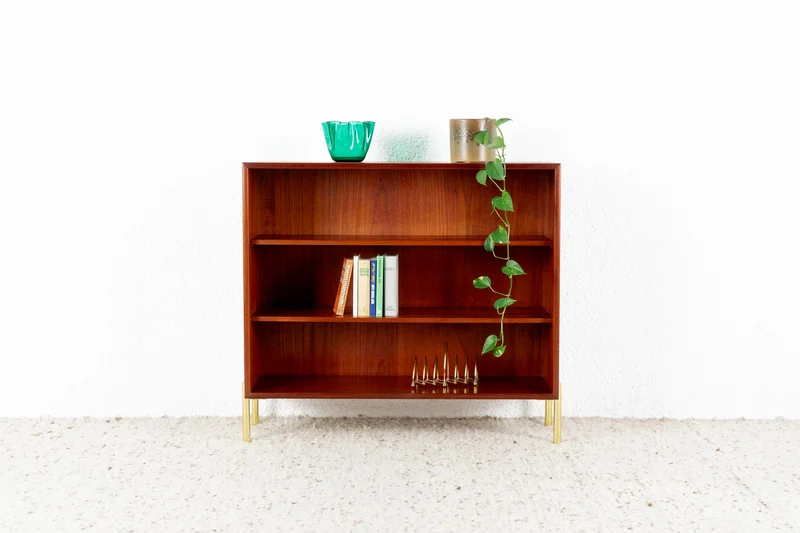 WK Möbel Vintage Kommode Sideboard Regal Holz Teak Mid Century Gold