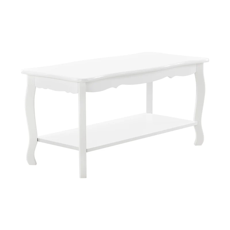 Couchtisch Pearl 88x40x42 cm Shabby Shic Stil Weiß en.casa