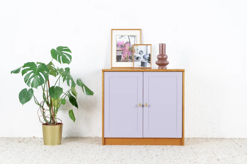 Vintage Kommode Schränkchen Holz Flieder Schubkommode