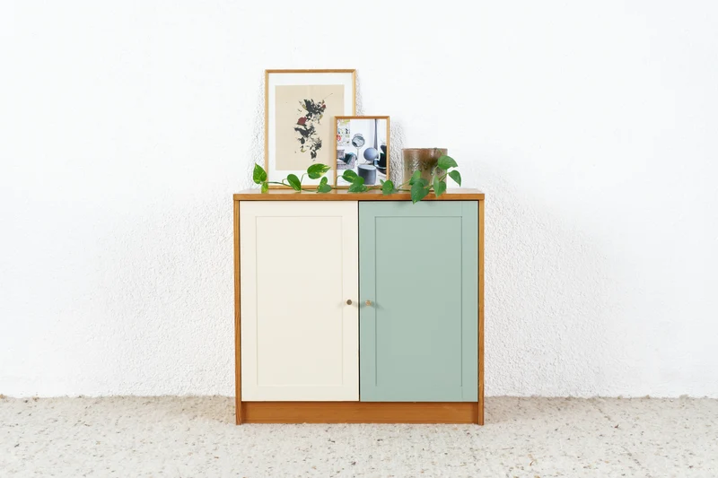 Vintage Kommode Schränkchen Holz 60s Küchenschränkchen