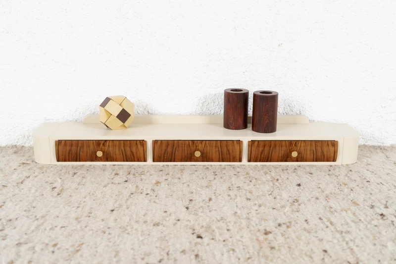 Vintage Wandregal Ablage Schubladen Holz Flur Regal Schränkchen