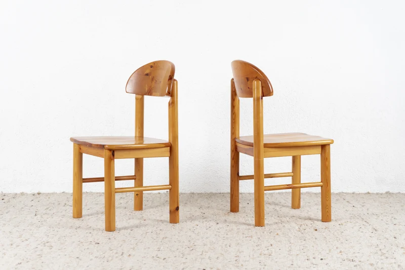 2er Set Vintage Stühle Massivholz Kiefer Danish Skandi Stuhl Esstisch Küche
