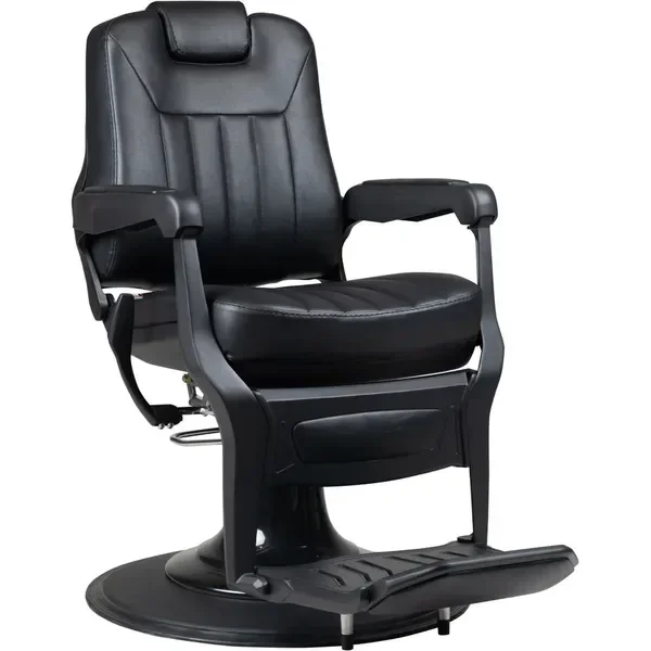 Barber stuhl Kale-B, Herren Friseurstuhl in Schwarz, Barbershop stuhl Luxuriöser Barbershop stuhl für stilvolle Salons