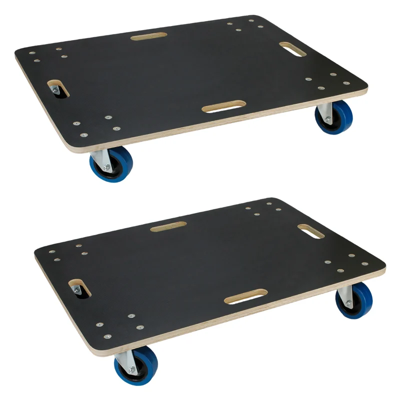 2er Set Rollbrett Möbelroller 60 x 80 cm aus Multiplex Traglast 800 kg