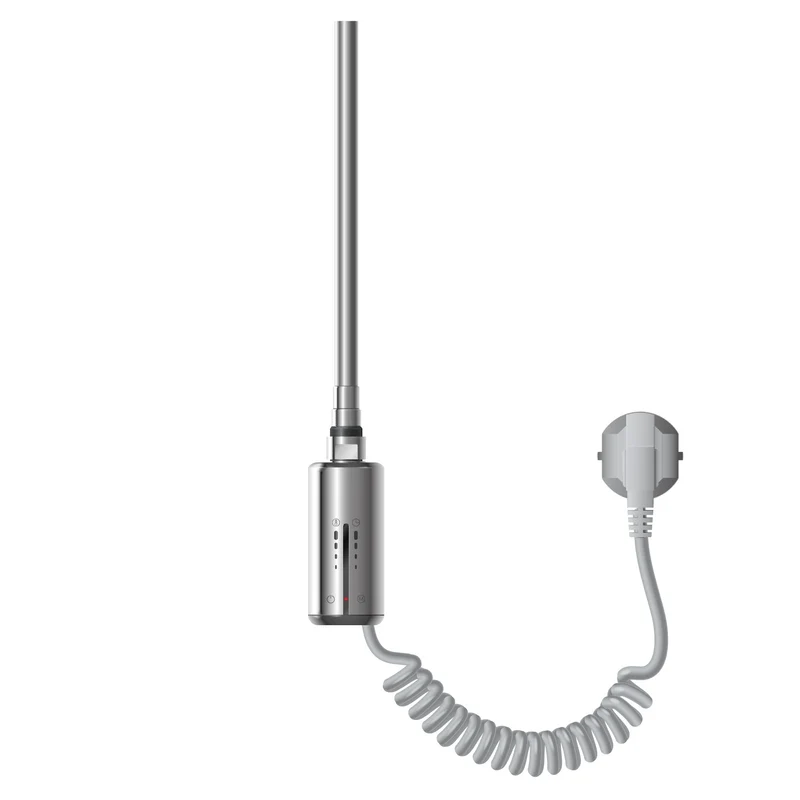 Heizstab für Badheizkörper 600W Chrom mit Thermostat Temperaturkontrolle Timer und Touchbedienung LuxeBath