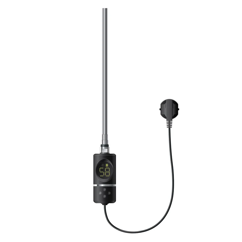 Heizstab 600W Schwarz mit Thermostat und LCD Bildschirm LuxeBath