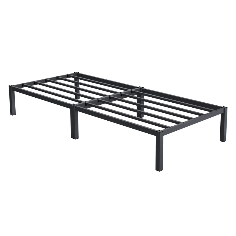 Bettgestell Einzelbett 90x200cm aus Metall in Anthrazit mit Lattenrost ML-Design