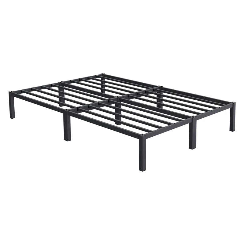 Bettgestell Doppelbett 140x200 cm aus Metall in Anthrazit mit Lattenrost ML-Design