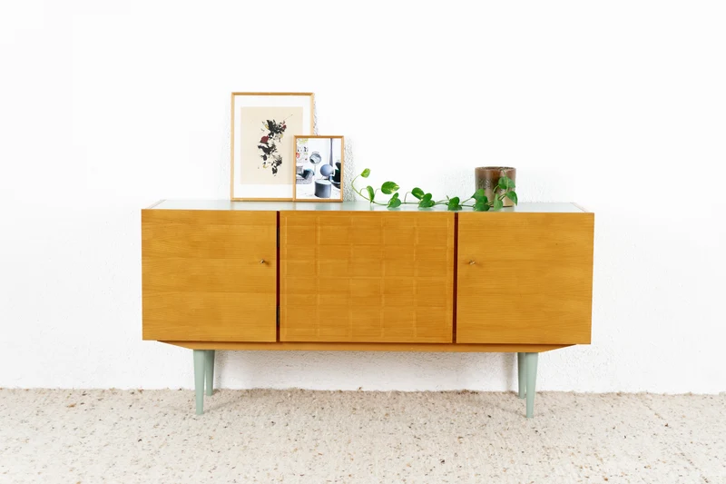 Vintage Sideboard Kommode Mid Century Holz bauhaus 60s